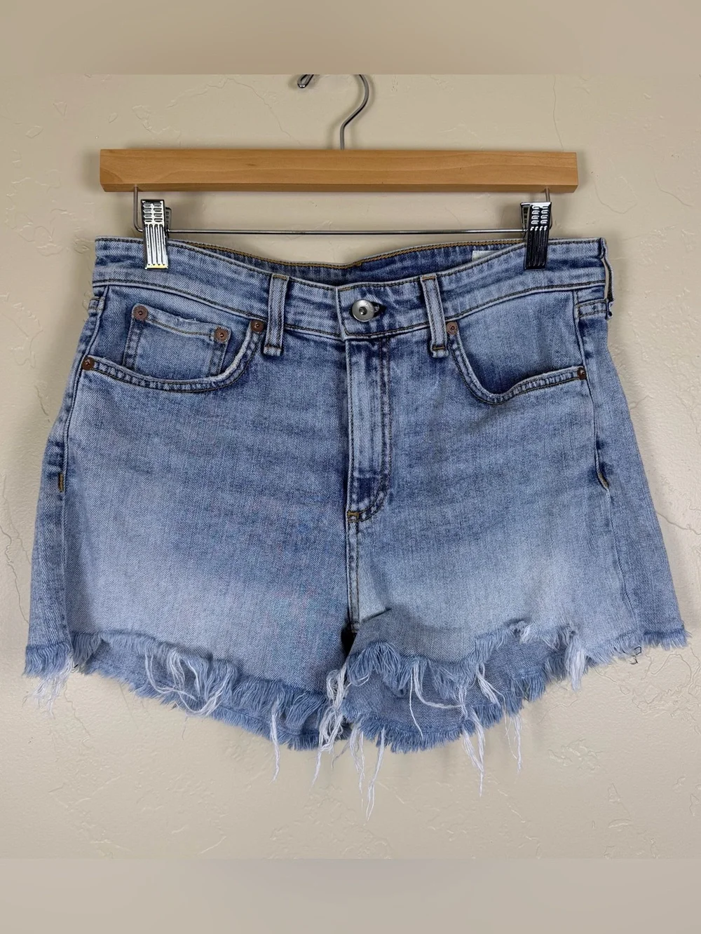 Rag & Bone Women’s Dre Low-Rise Shorts in Stella Blue Size 27